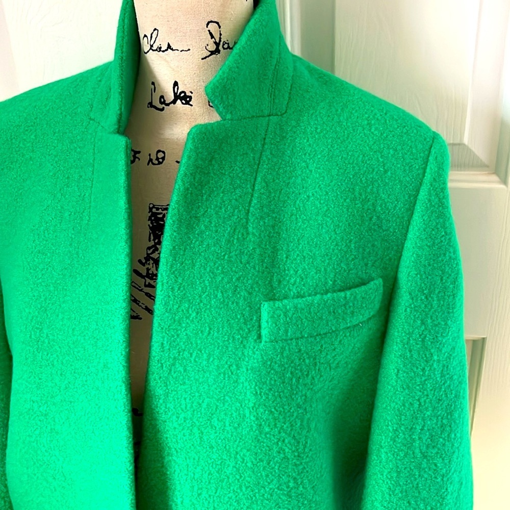 NWT J.Crew Leighton BlazerJacket in Italian Boiled Wool in Vintage Kelly 8 10 - Picture 7 of 16